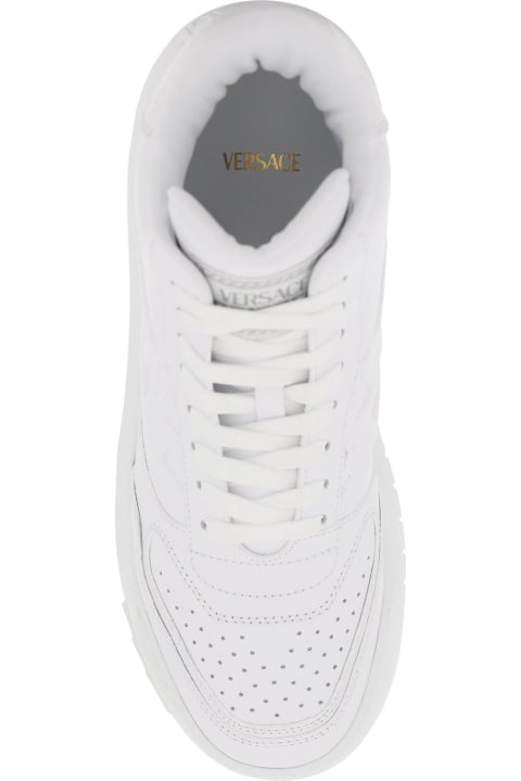 Versace for Men Versace 'greca Odissea' High Sneakers In White Calf Leather