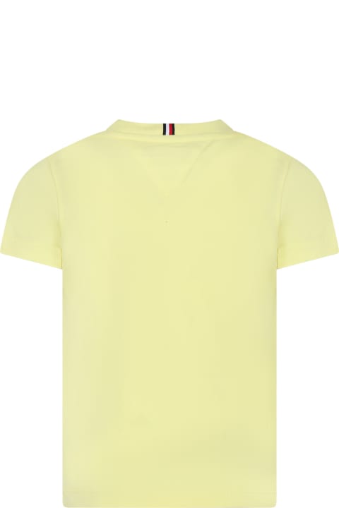 Tommy Hilfiger T-Shirts & Polo Shirts for Boys Tommy Hilfiger T-shirt Jaune Pour Garçon Avec Logo