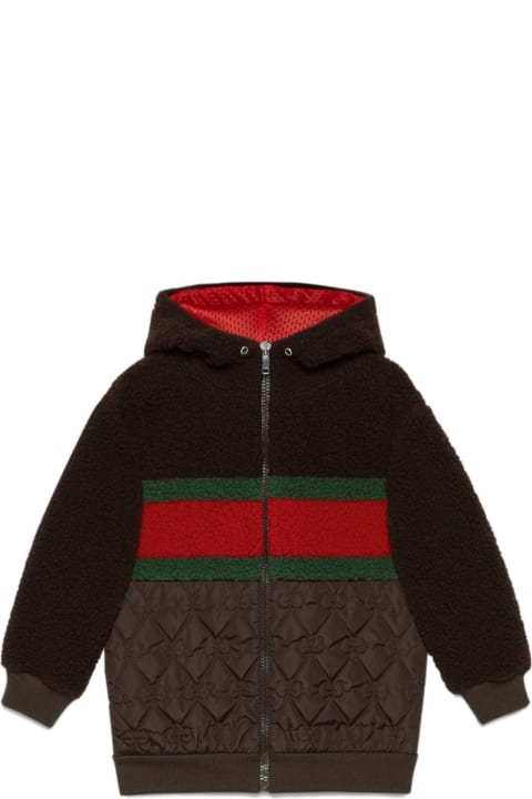Topwear for Girls Gucci Gucci Kids Coats Brown
