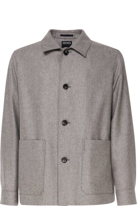 Zegna Coats & Jackets for Men Zegna Virgin Wool Chore Jacket