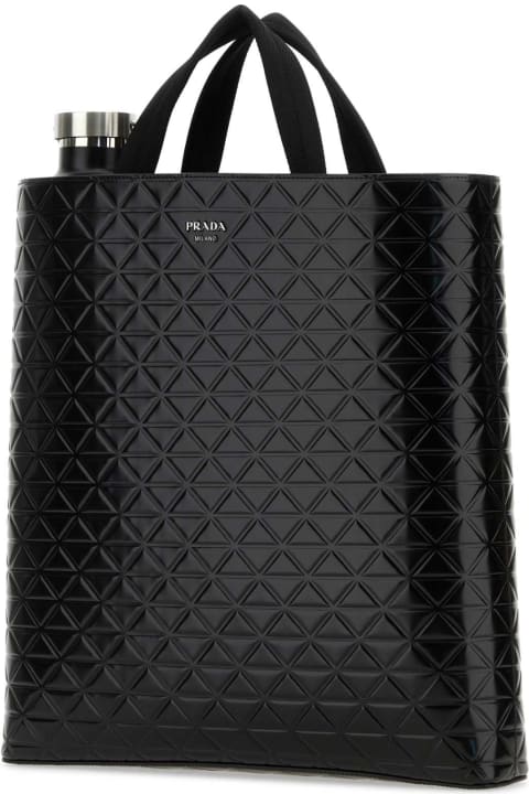 Prada Sale for Men Prada Black Leather Shopping Bag