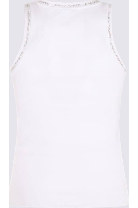 Daily Paper Topwear for Men Daily Paper White And Black Cotton Tank Top