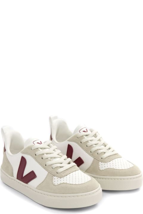 Shoes for Boys Veja White Chromefree Leather Sneakers