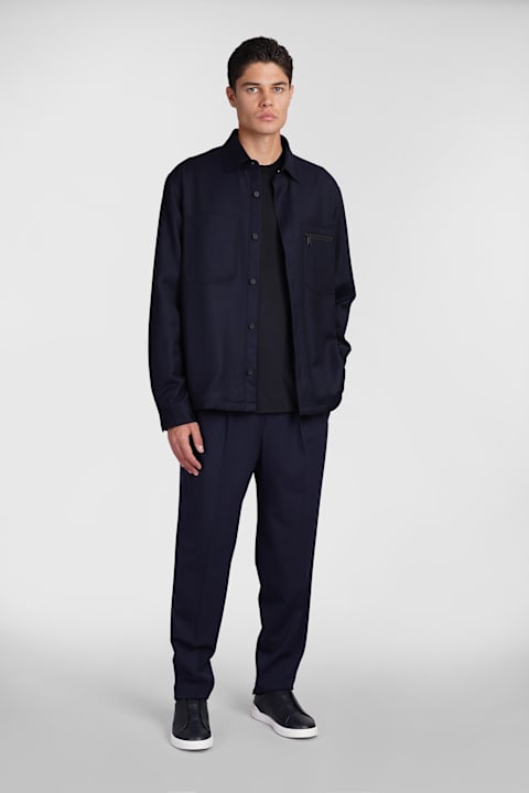 Fall Layers The Jacket Edit for Men Zegna Casual Jacket In Blue Wool