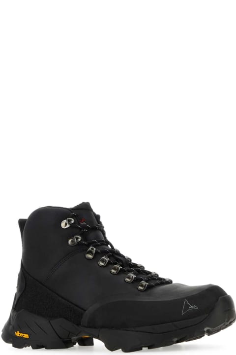 ROA for Men ROA Black Leather Andreas Sneakers