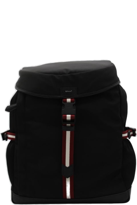 Bally Backpacks for Men Bally Stripe-detailed Foldover Top Backpack