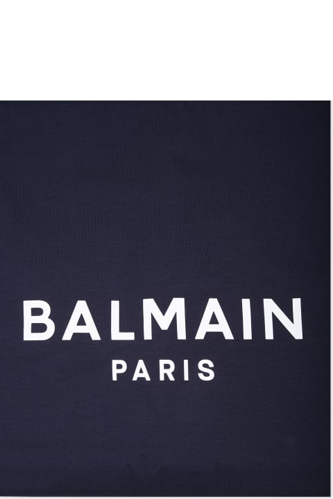 Accessories & Gifts for Baby Boys Balmain Blue Blanket For Babykids With Logo