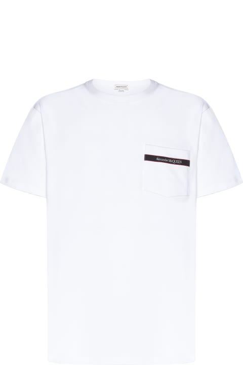 Topwear for Men Alexander McQueen Logo-chest Pocket T-shirt