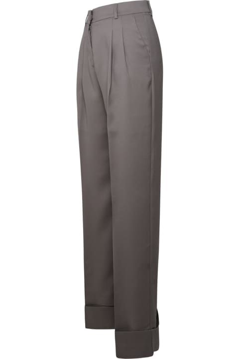 The Andamane Clothing for Women The Andamane Grey Polyester Trousers