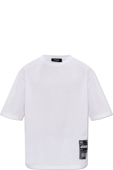 Dsquared2 لـ Men Dsquared2 Logo Patch Crewneck T-shirt