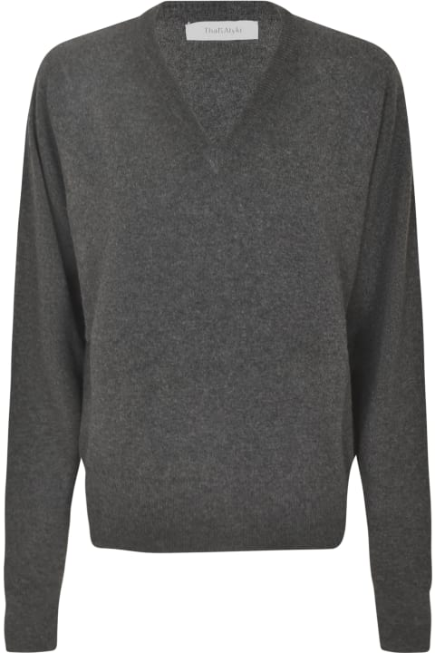 alyki Clothing for Women alyki V-neck Rib Plain Sweater