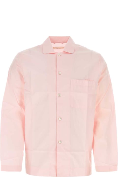 Tekla Shirts for Men Tekla Pink Cotton Pyjama Shirt