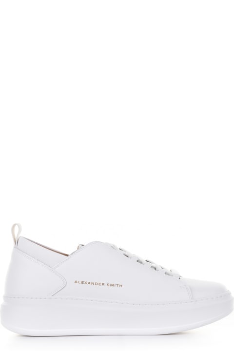 メンズ Alexander Smith Londonのスニーカー Alexander Smith London White Wembley Leather Sneaker