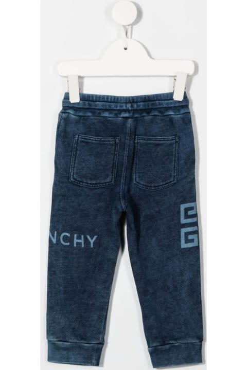 Baby Denim Blue Joggers With Givenchy 4g Print