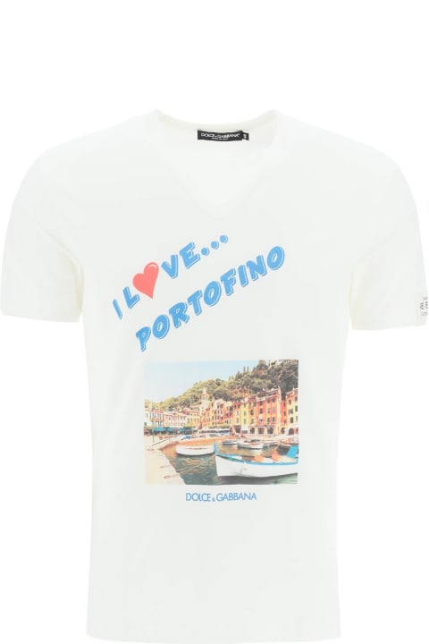 Topwear for Men Dolce & Gabbana Portofino Print Re-edition T-shirt