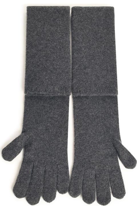 Gloves for Women Max Mara 'timor' Grey Cashmere Gloves