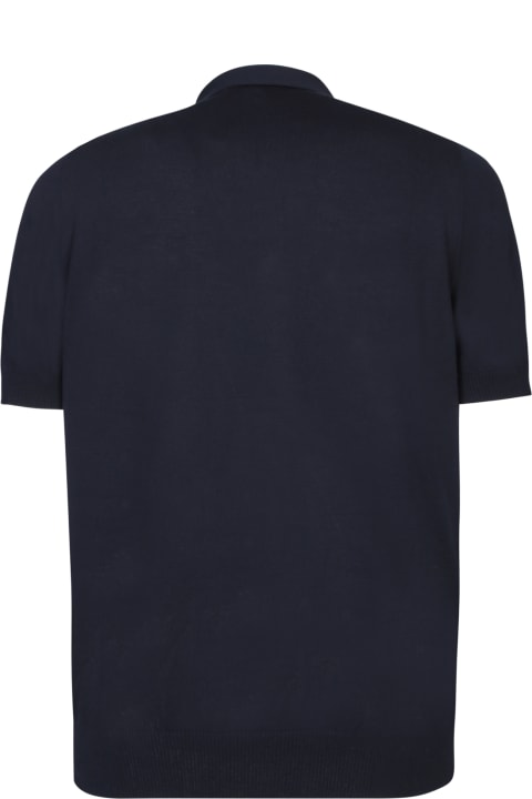 Lardini Topwear for Men Lardini Check Blue Polo Shirt
