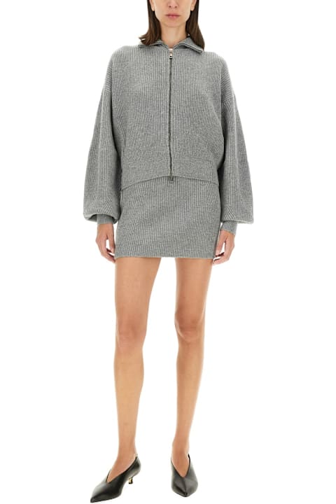 Homeware SportMax 'teiera' Skirt In Grey Cashmere Blend