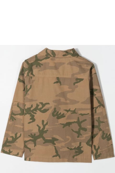 Shirt-jacket With Camouflage Print
