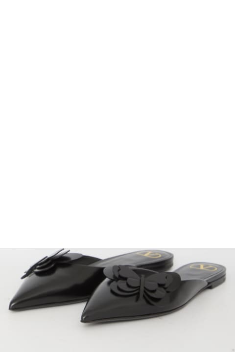 Sandals for Women Valentino Garavani Flat Mules In Leather