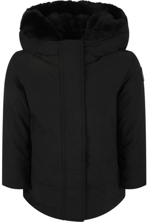 Black Jacket For Girl With Patch Logo