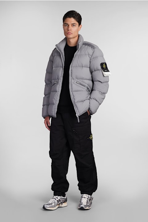 Stone Island معاطف وجواكت لـ القسم الرجالي Stone Island Puffer In Grey Polyamide