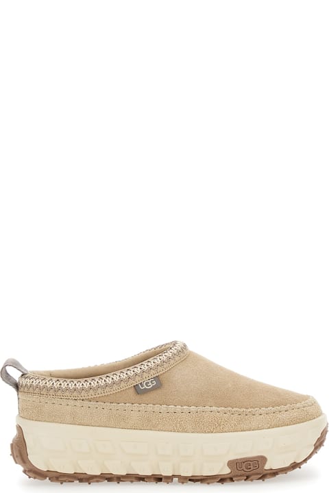 UGG for Homeware UGG 'venture Daze' Beige Mules With Decorative Stitching And Side Logo Patch In Suede Man