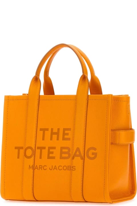 Marc Jacobs Totes for Women Marc Jacobs Orange Leather Medium The Tote Bag Handbag