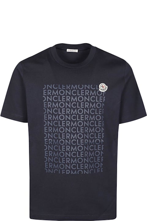 Moncler Topwear for Men Moncler Logo Printed Crewneck T-shirt