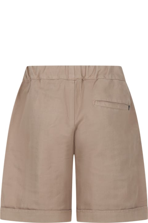 Dondup for Kids Dondup Beige Shorts For Boy With Logo
