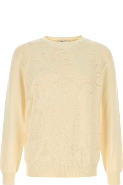 Etro Sweaters for Men Etro Cream Cotton Sweater