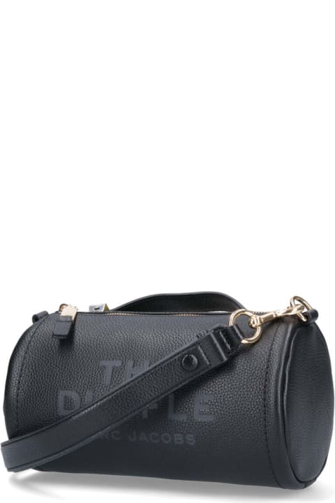 Marc Jacobs Clutches for Women Marc Jacobs Black Leather Duffle Bag