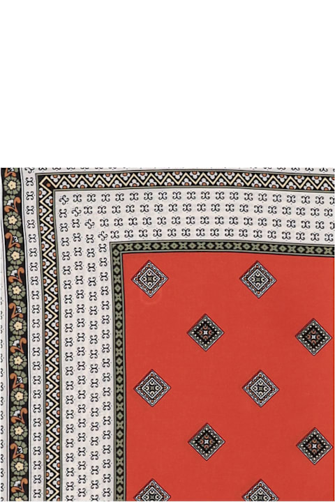 Valentino Garavani Scarves for Men Valentino Garavani Silk Scarf With Geometric Pattern And Logo