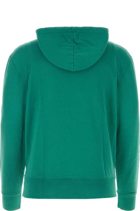 Fleeces & Tracksuits for Men Maison Kitsuné Green Cotton Sweatshirt