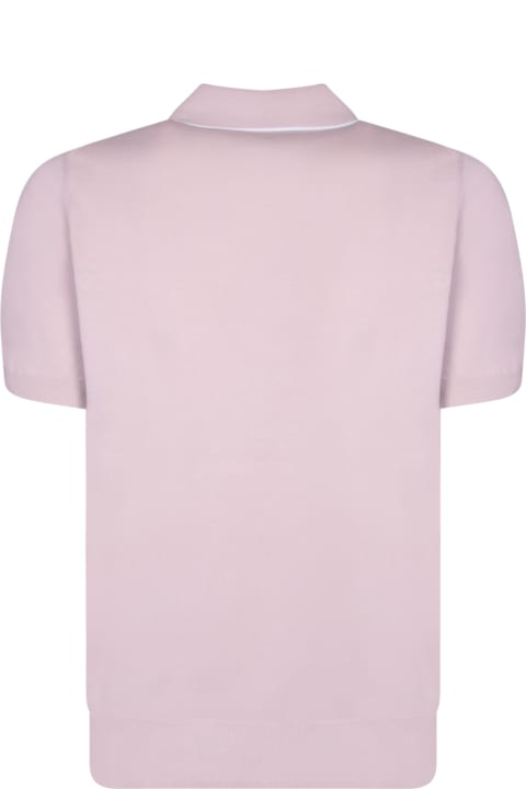 Edges White/pink Polo Shirt