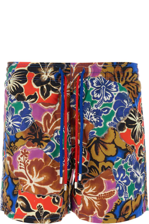 أدوات منزلية Palm Angels Printed Nylon Palm Angels X Vilebrequin Swimming Shorts