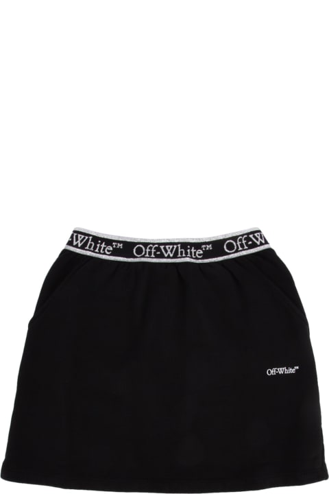 Off-White Bottoms for Boys Off-White Bookish Logoband Sweatskirt Black Whit