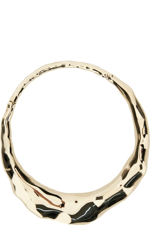 Jewelry Sale for Women Alberta Ferretti Gold Crew Neck Necklace In Metal Woman