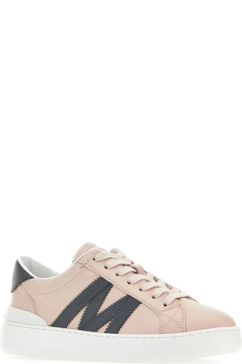Moncler for Women Moncler Pastel Pink Leather Monaco M Sneakers