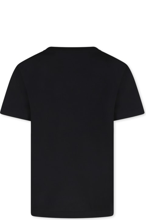 ボーイズ Balmainのトップス Balmain Black T-shirt For Kids With Logo