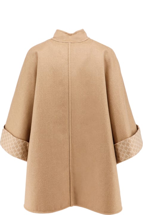 آخر صيحات الموضة من السيدات Max Mara Virgin Wool And Cashmere Cape Wih Pockets On The Front