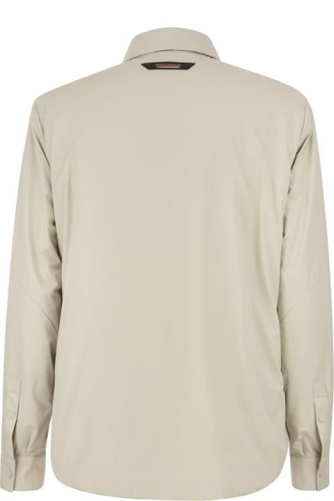 Gate Padded - Bi Stretch Nylon Padded Shirt Jacket
