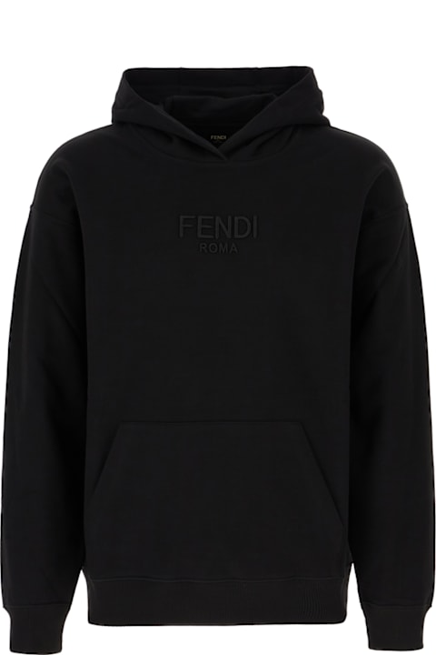 Fendi Fleeces & Tracksuits for Men Fendi Black Cotton Sweatshirt