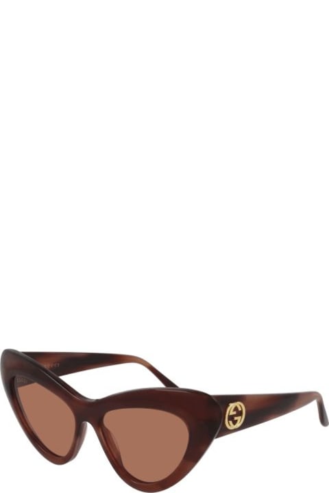 Gucci Eyewear Gg0895s004 Havana Havana Orange | italist