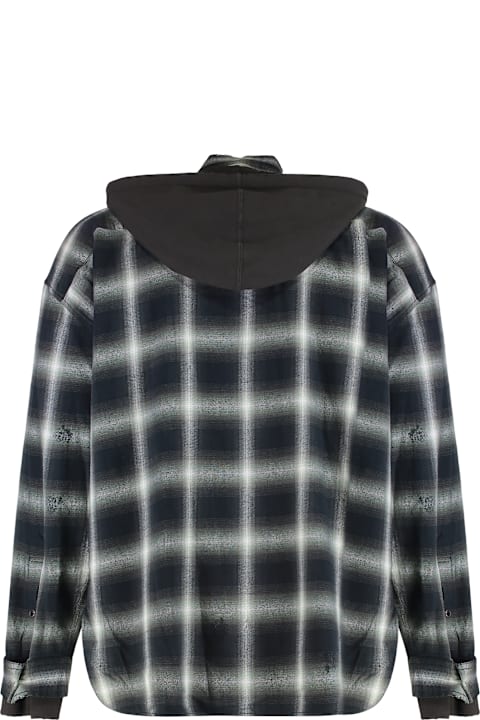Mihara Yasuhiro for Kids Mihara Yasuhiro Checked Shirt With Hood