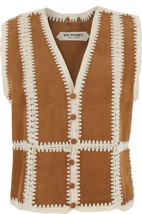 Roy Rogers for Men Roy Rogers Cs) Vest Raya Old Glory Suede Rbs And Crochet . Sand/off White