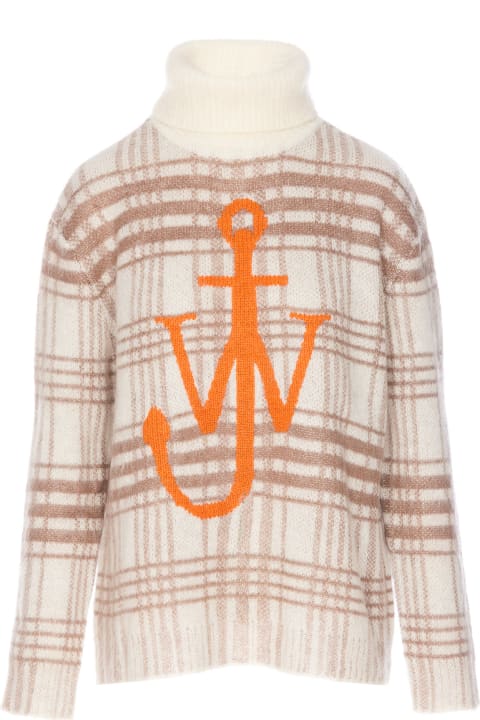 Fashion for Women J.W. Anderson Tartan Check Logo Sweater
