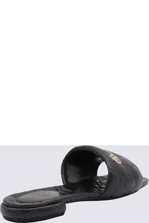 Sale for Women Gucci Black Leather Flats