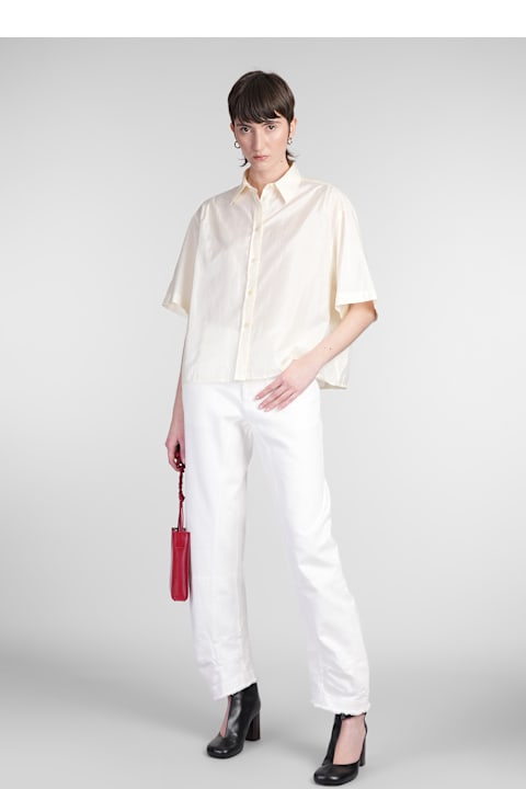 Jil Sander for Women Jil Sander Shirt In Beige Silk