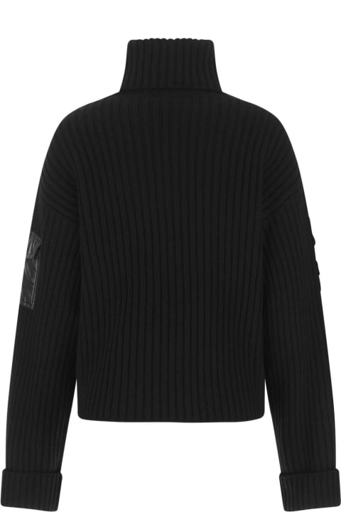 Clothing for Women Moncler Black Wool Oversize Sweater